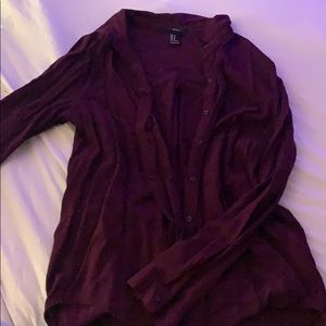 Maroon forever 21 button down